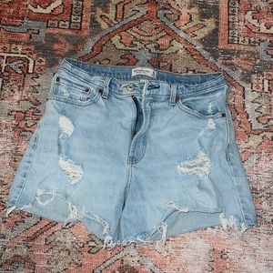 Distressed, raw hem Abercrombie jeans